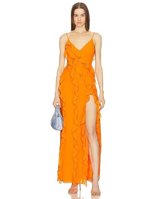 Nbd Orange Nehna Gown
