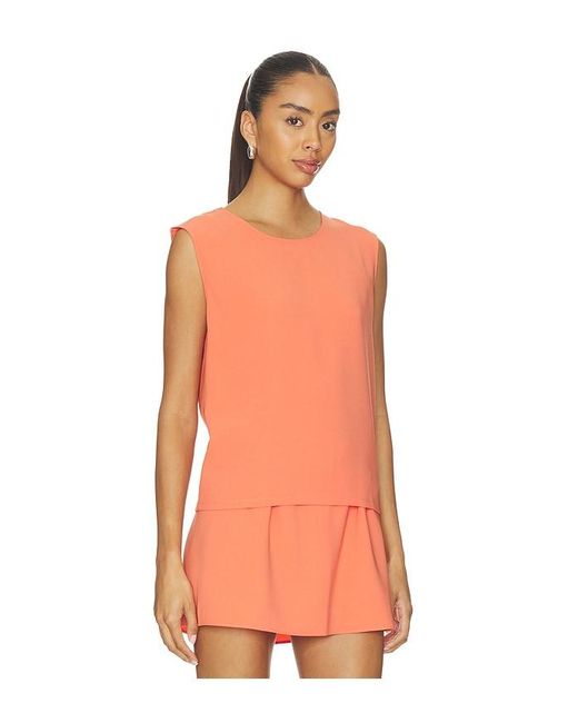 Leset Orange Arielle Sleeveless Crew