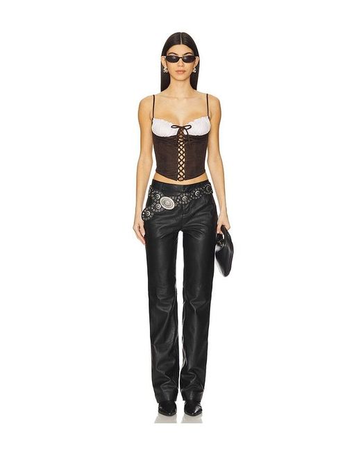Frankie's Bikinis Black X Bella Hadid Ranch Top