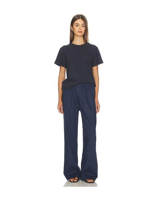 Artless Blue Linen Relaxed Pants