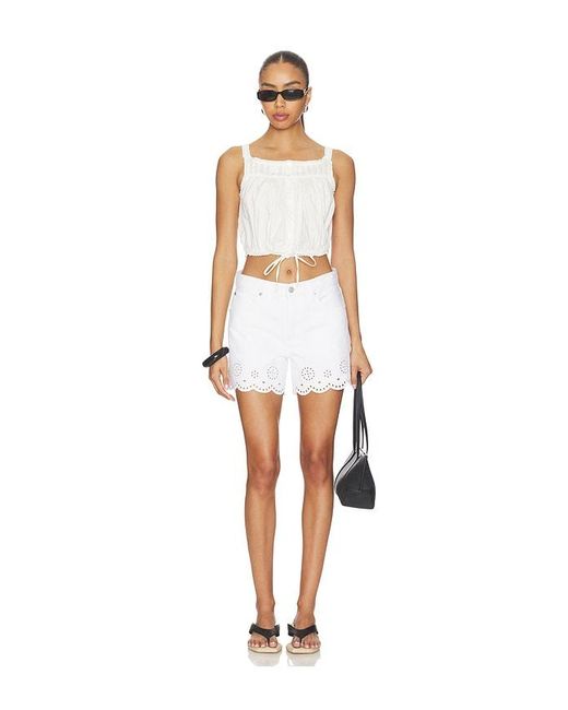 WeWoreWhat White Button Up Tank Top
