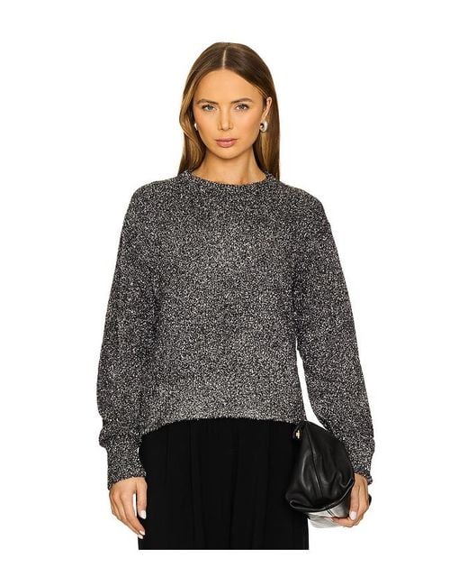 Helmut Lang Black Rundhals Lurex