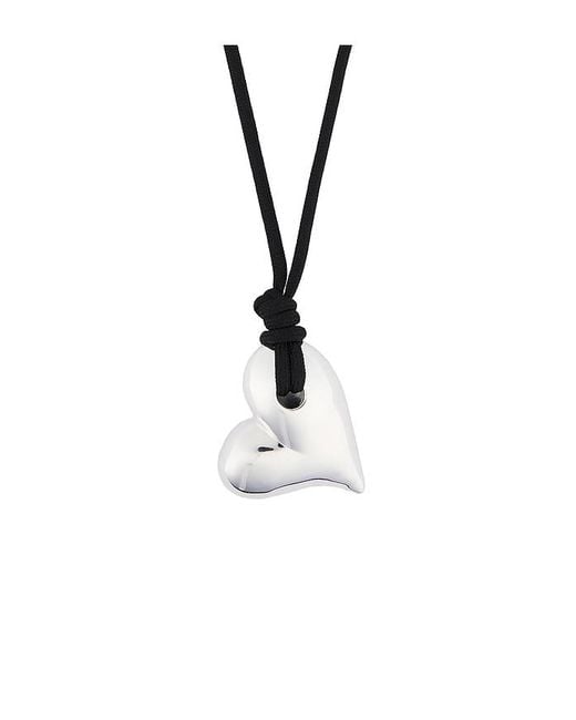 Jenny Bird Black Art Heart On A String Necklace