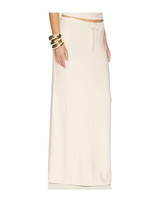 SRG White Tamilore Textured Knit Skirt
