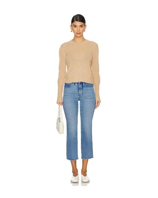 GOOD AMERICAN Blue Good Petite Straight Split Pockets Jeans