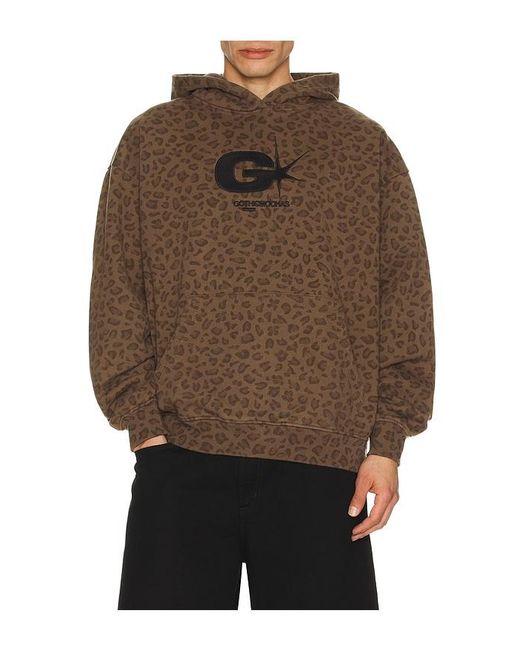 Gothicmochas Brown Explosive Hoodie for men
