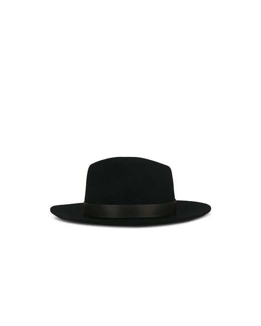 Janessa Leone Black Ross Fedora Hat
