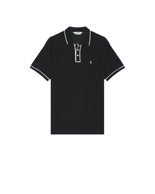 Original Penguin Black Earl Mesh Polo for men