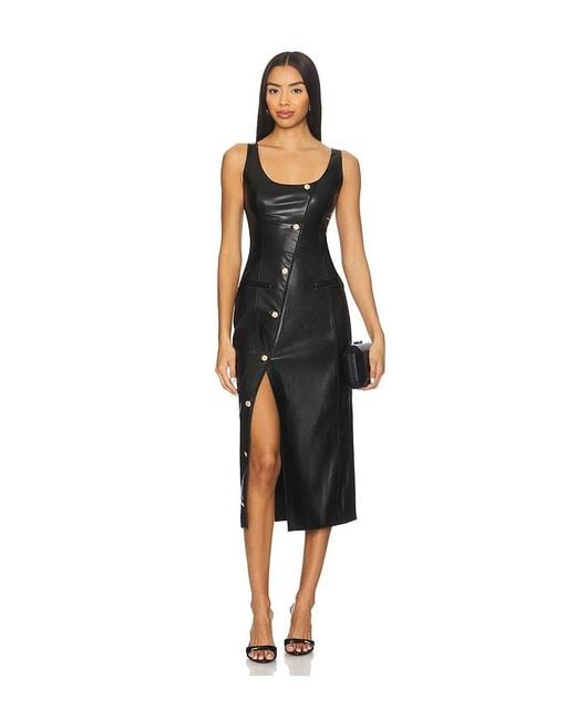 Cami NYC Black Kirby Faux Leather Dress