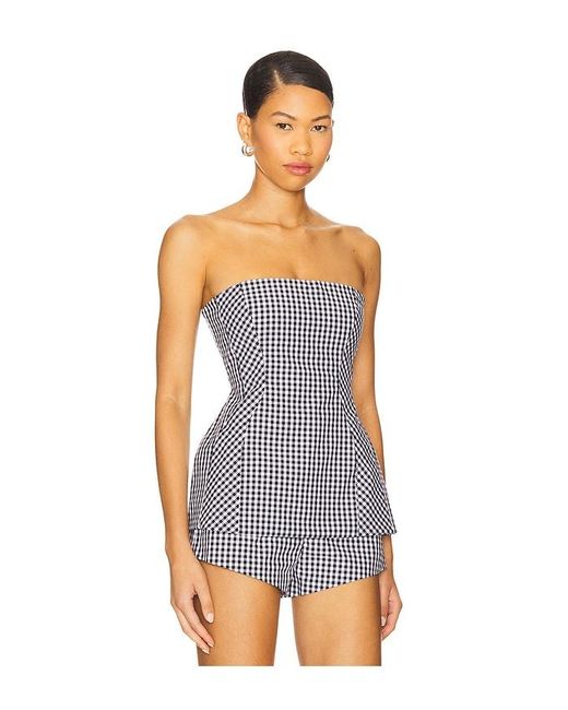 Amanda Uprichard Blue Oberteil Linda