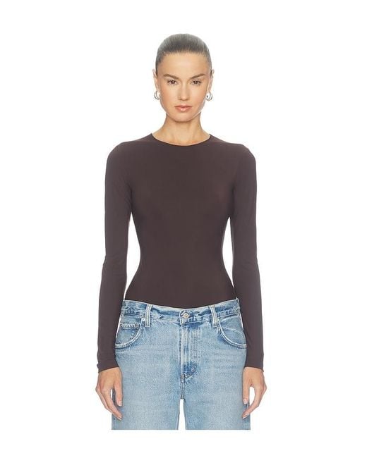 Agolde Black Aura Long Sleeve Bodysuit