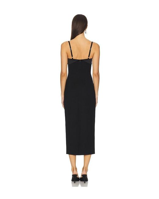 MAJORELLE Black Shea Midi Dress