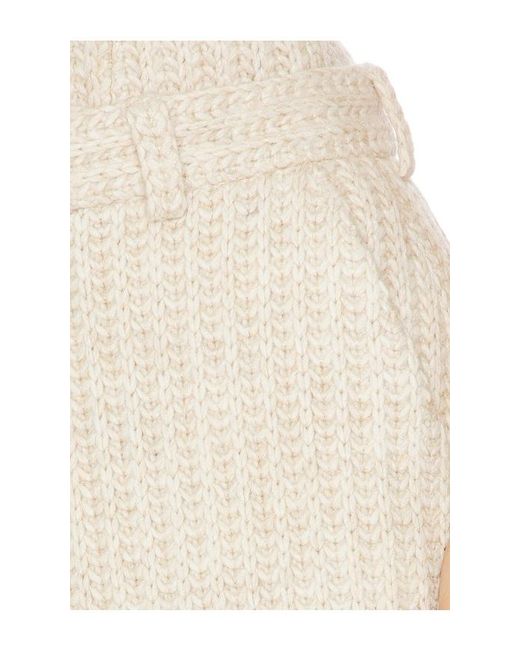 GIUSEPPE DI MORABITO Natural Waffle Knit Pant