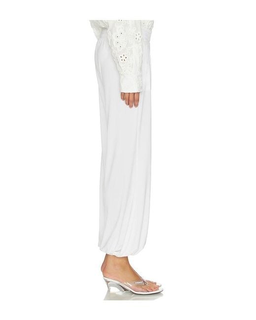 Norma Kamali White Boyfriend Puff Jog Pant