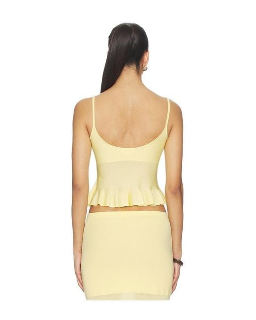 Lovers + Friends Yellow Delia Knit Tank