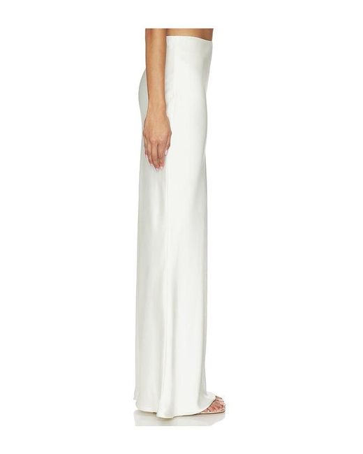 Norma Kamali White Bias Obie Skirt