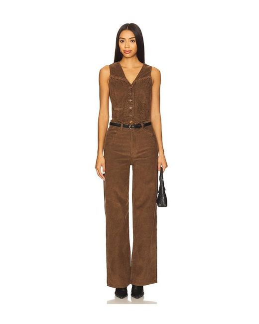Levi's Brown Ribcage Wide Leg Braided Jeans