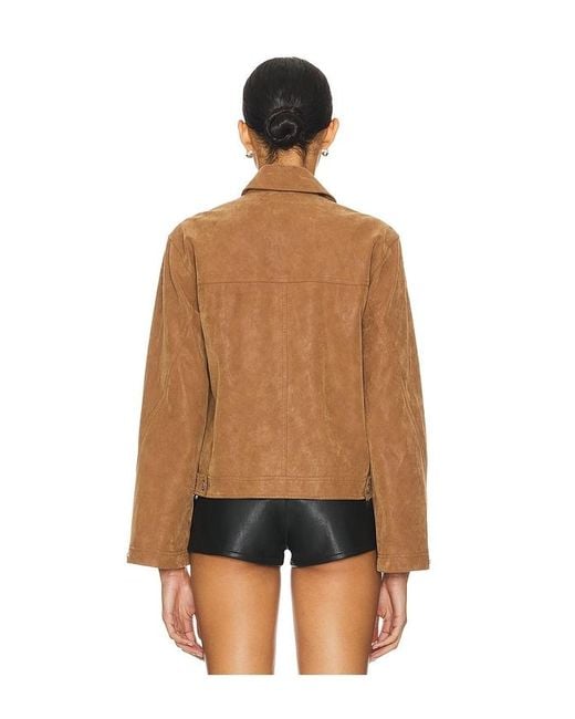 Free People Brown X We The Free Blair Faux Suede Jacket
