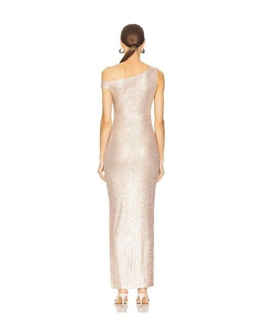 Norma Kamali White Drop Shoulder Gown