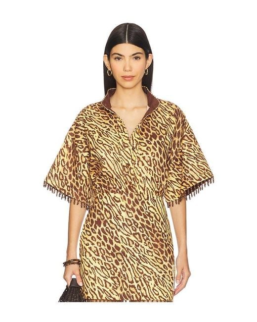 Zimmermann Natural Coco Beaded Fringe Shirt