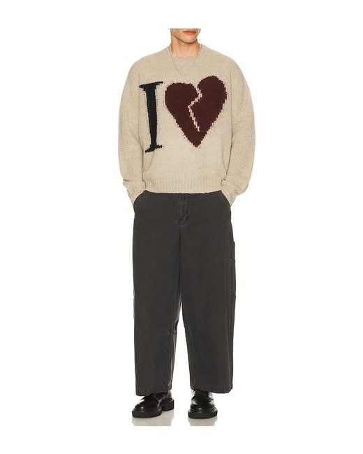 AllSaints Black Lover Crew Sweater for men