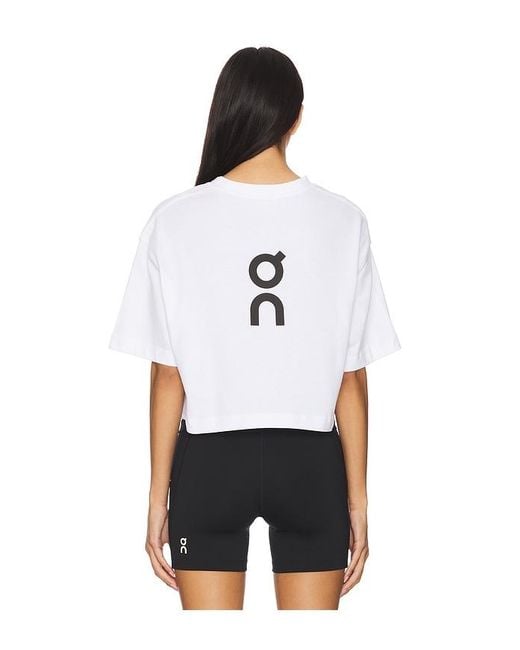 On Shoes White Club Boxy Tee