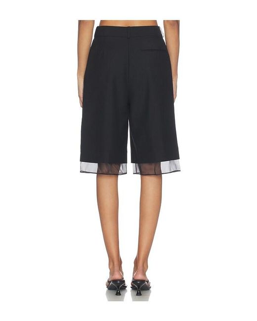 Rohe Black Organza Lined Shorts