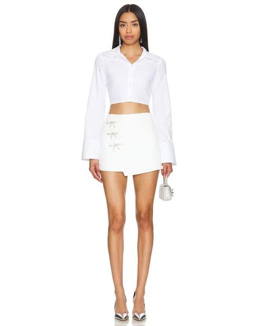 MORE TO COME White Ember Mini Skirt