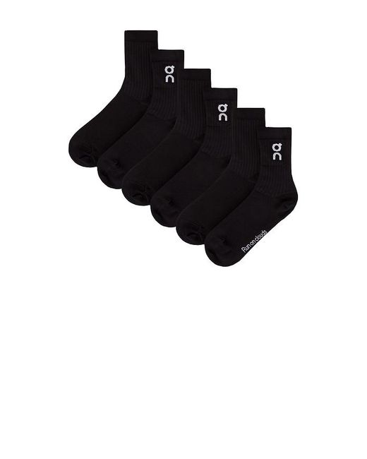 On Shoes Black Logo Sock 3-Pack for men