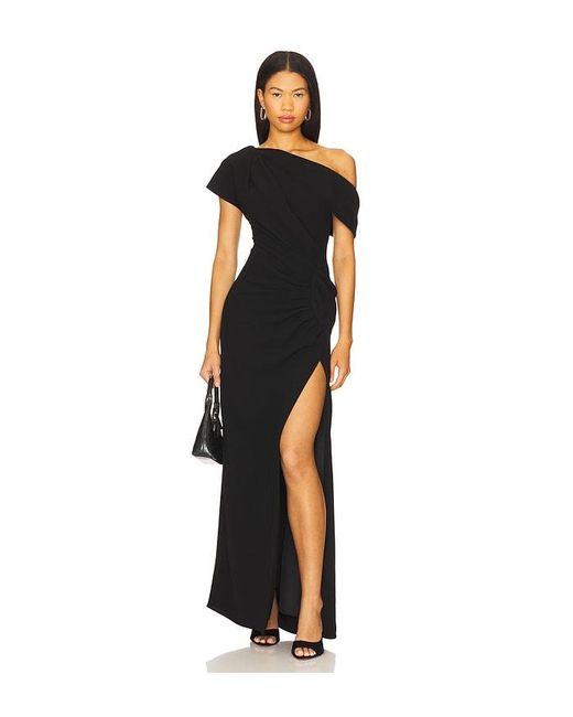 Jonathan Simkhai Kally Draped Midi Dress in Black | Lyst
