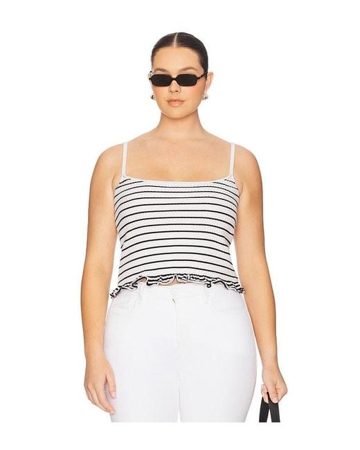 L'academie White 'Academie Nicole Ribbed Tank