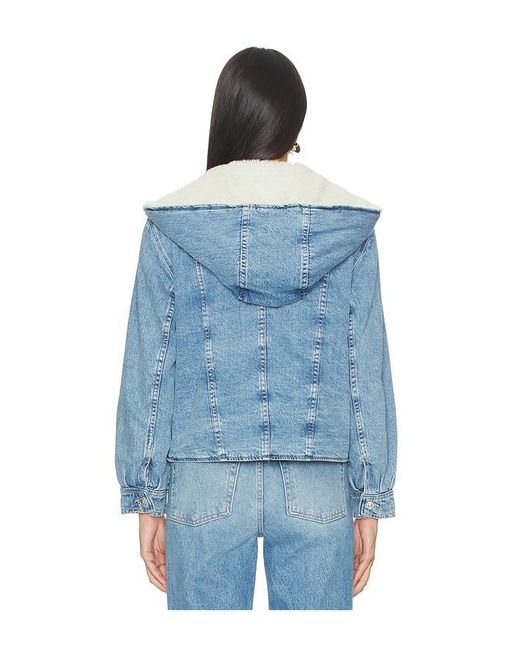 Free People Blue X We The Free Asher Cozy Denim Jacket