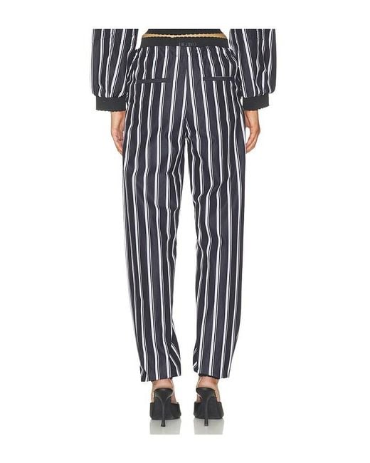 The Attico Blue Striped Poplin Pant
