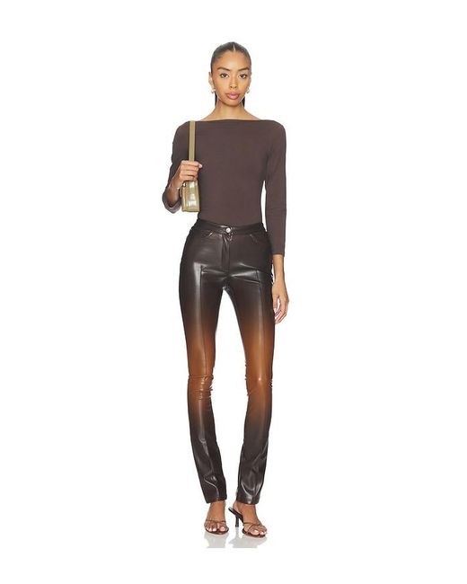 Gcds Gray Zippers Faded Faux Leather Skinny Pant