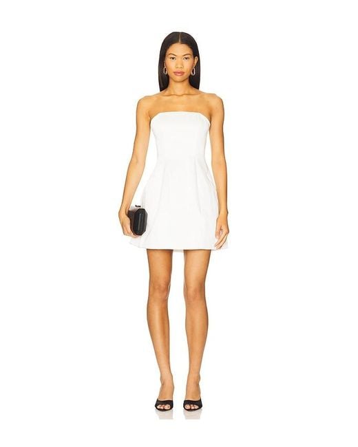 Bardot White Karoline Satin Mini Dress