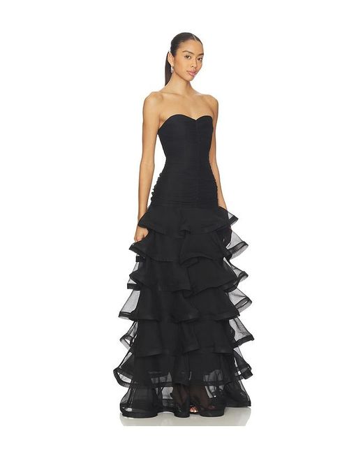 Elliatt Black Evelin Tiered Gown
