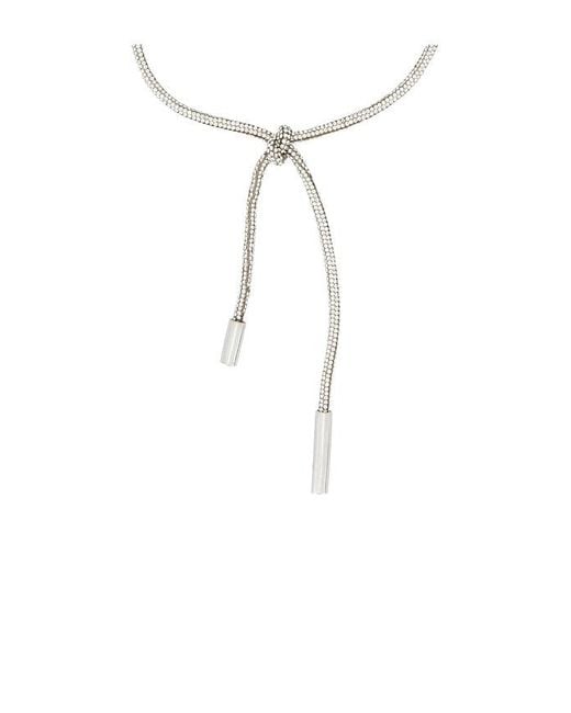 Area Metallic Crystal Knot Necklace
