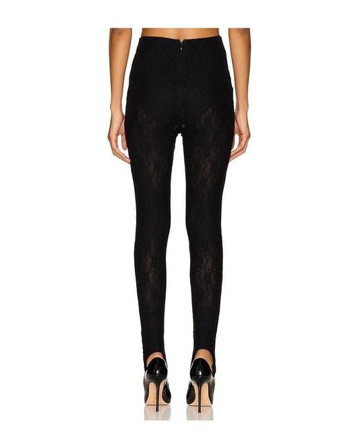 Lovers + Friends Black Gwen Lace Stirrup Pant