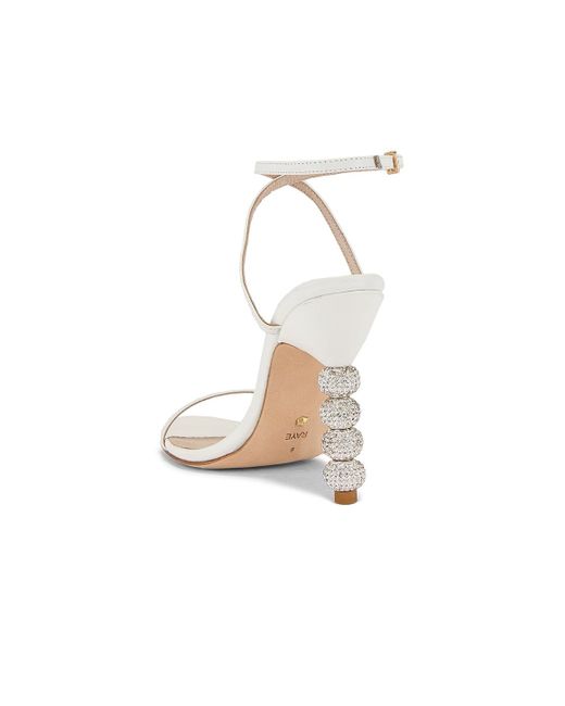 RAYE Leather Ax Heel in White | Lyst