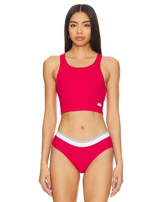 Alexander Wang Red Cropped Racer Tank