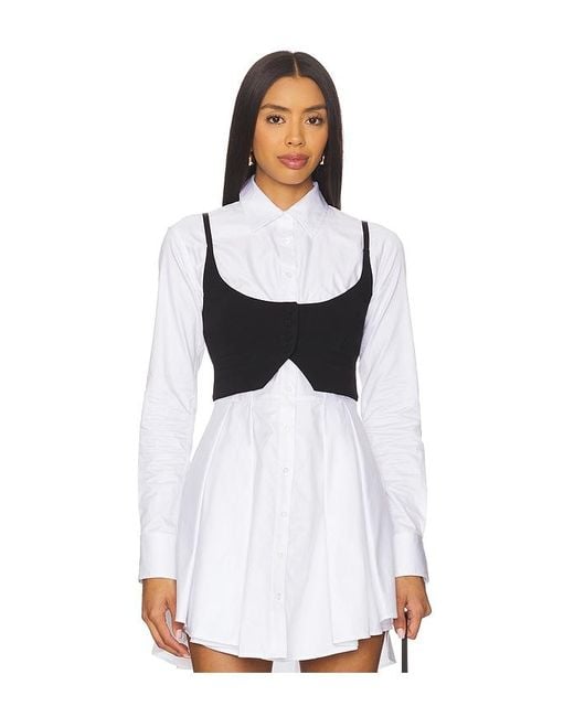 Fleur du Mal White Maxwell Crop Vest