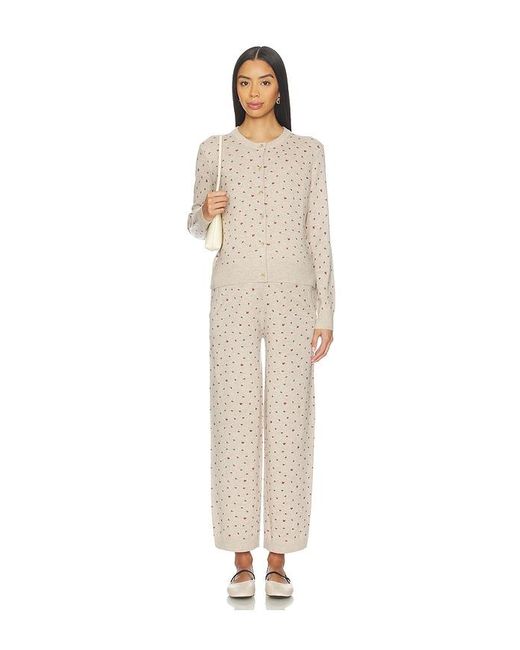 HATCH Natural The Nora Floral Knit Cardigan