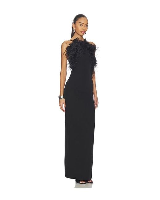 The Attico Black Feather Gown