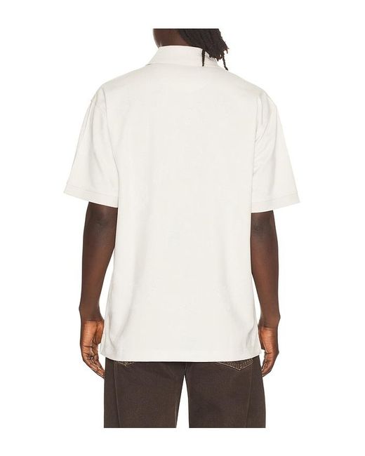 BAD BIRDIE White Bloom Me Away Jacquard Polo for men
