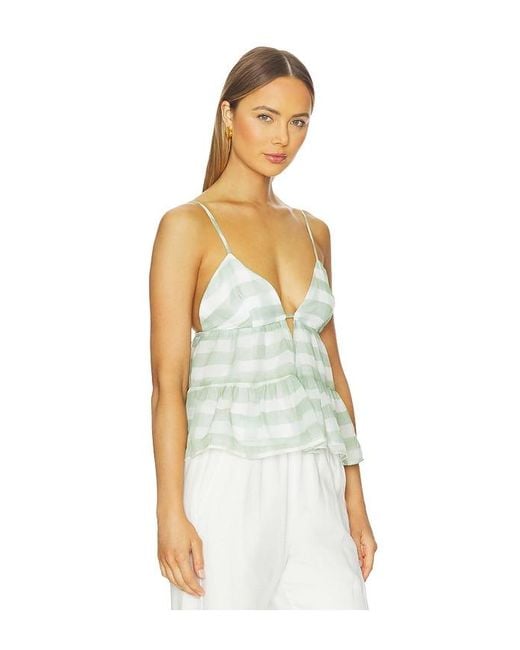 SNDY'S White Fallen Peplum Top