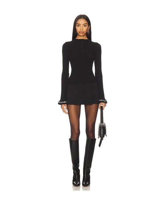 Alexander Wang Black Logo Ribbed Pullover