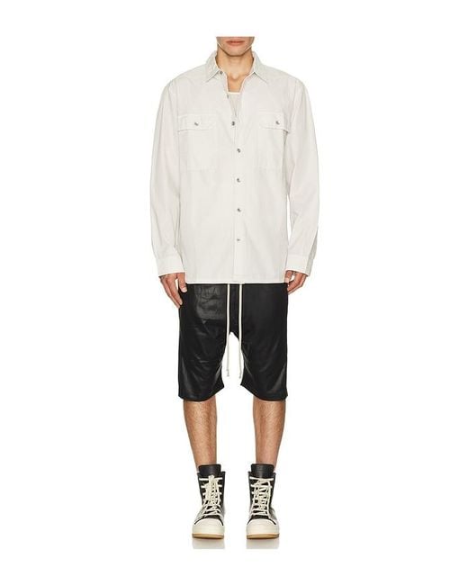 Rick Owens White Jumbo Outershirt for men