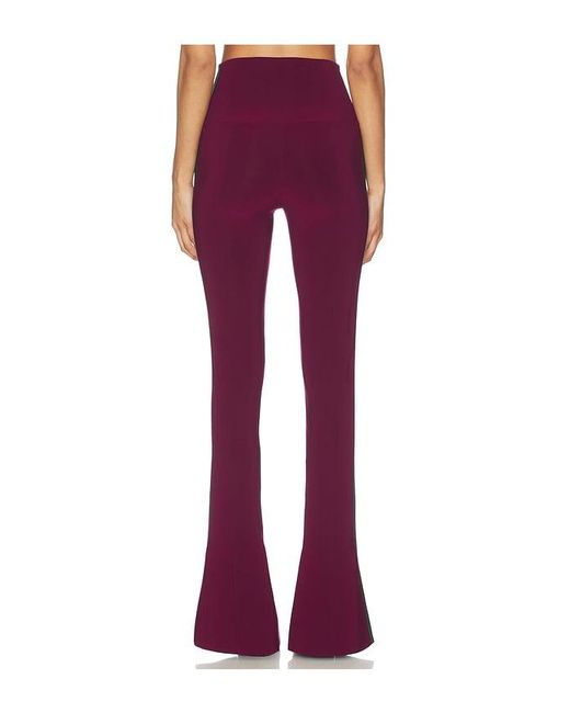 Norma Kamali Red Side Stripe Spat Legging
