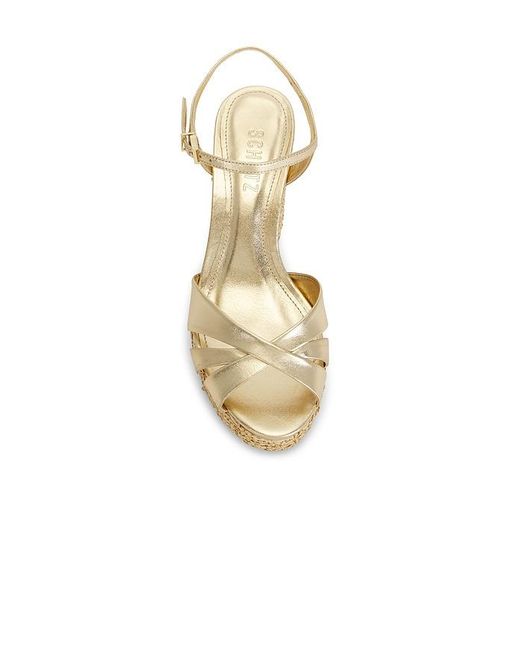 SCHUTZ SHOES White Keefa Raffia Sandal