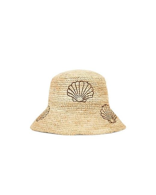 Nikki Beach Natural Seashell Bucket Hat